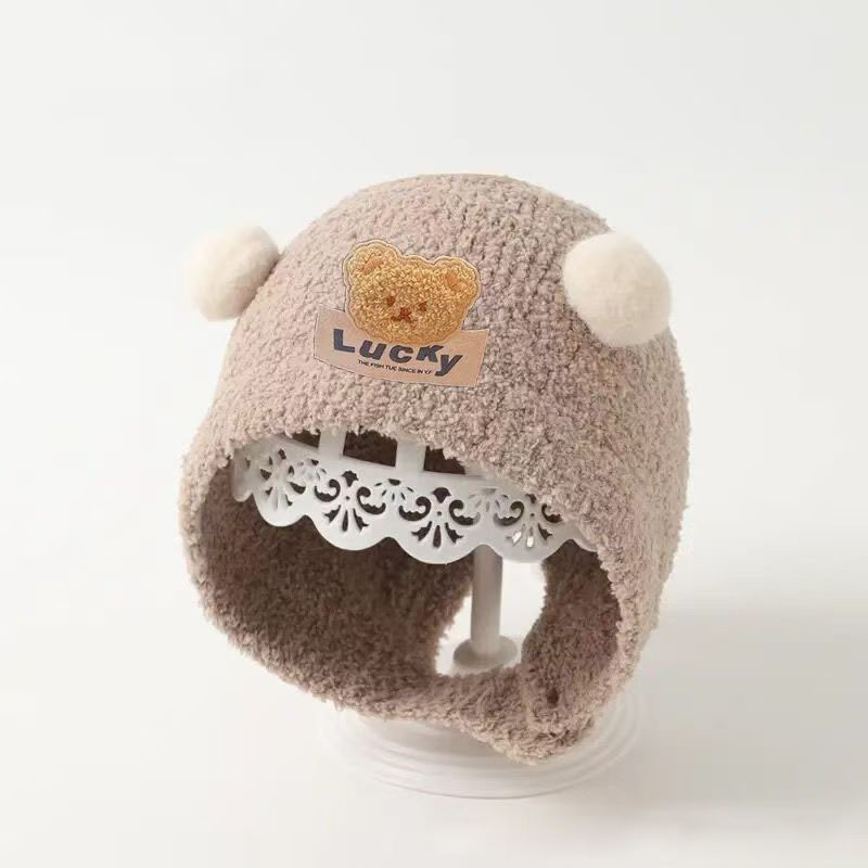 Baby Hat Beanie - Topi Pelindung Telinga Bayi Beruang Lucu