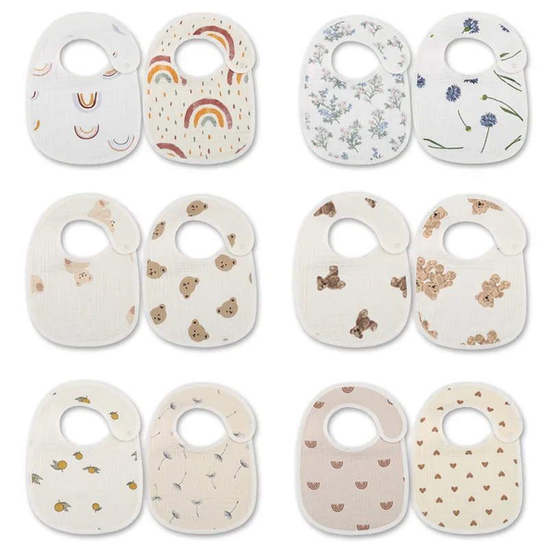 Baby Clothing Fabric - 2 buah/set celemek makan bayi katun