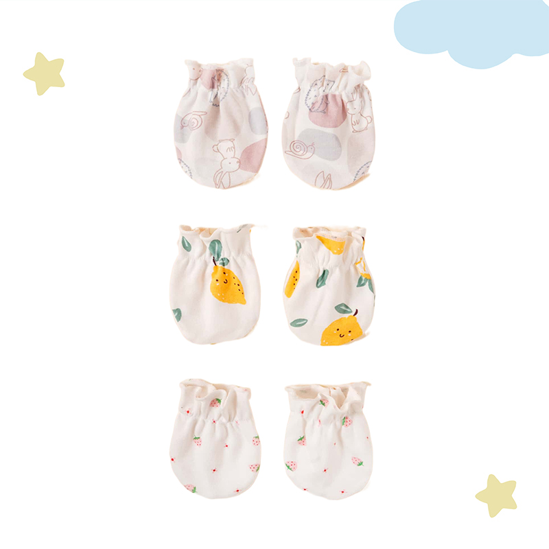 Baby Mittens Scratch - 3 Pasang Sarung Tangan Anti Gores