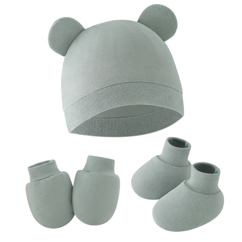 Baby Mittens Scratch - Topi Bonnet bayi baru lahir, tutup