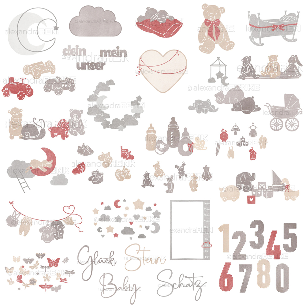 Baby Clothing Model - Cetakan logam Piggy Craft untuk memotong,