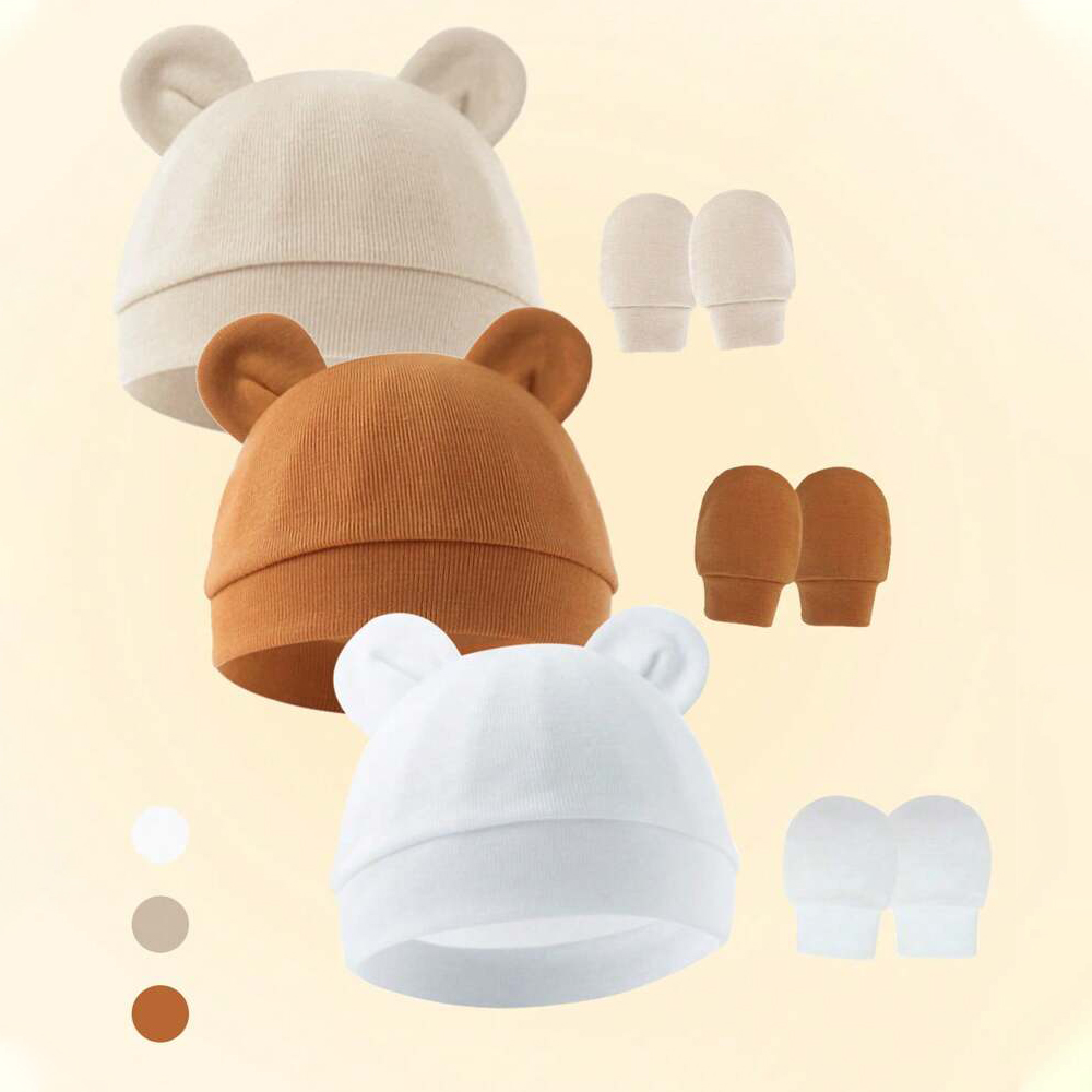 Set Sarung Tangan Topi Bayi Pe - Baby Mittens Scratch ulasan dan harga