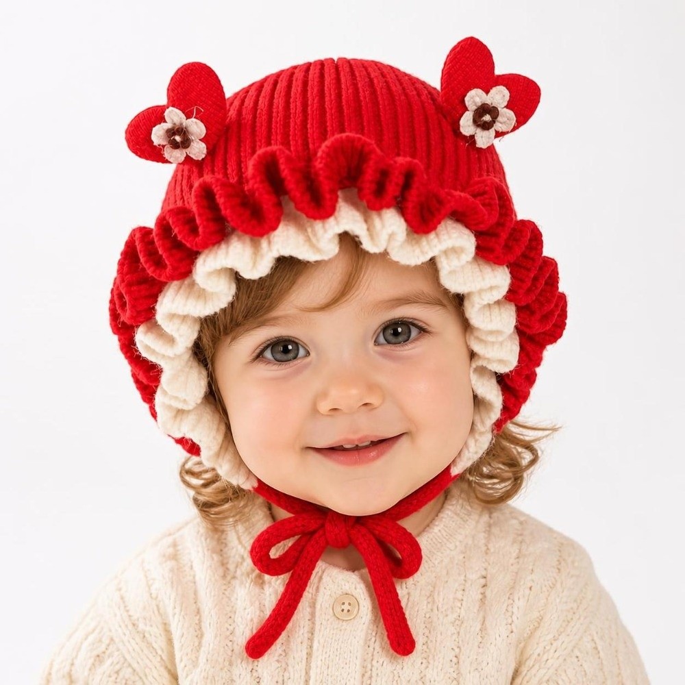 Topi Rajut Putri dengan Hiasan - Baby Hat Beanie ulasan dan harga