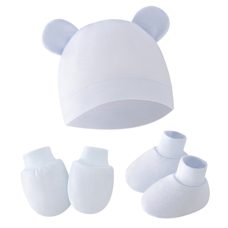 1 Set topi Beanie bayi baru la - Baby Mittens Scratch ulasan dan harga
